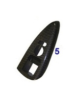 Driver Power Window Bezel, Real Carbon Fiber, C6 Corvette, 2005 and up